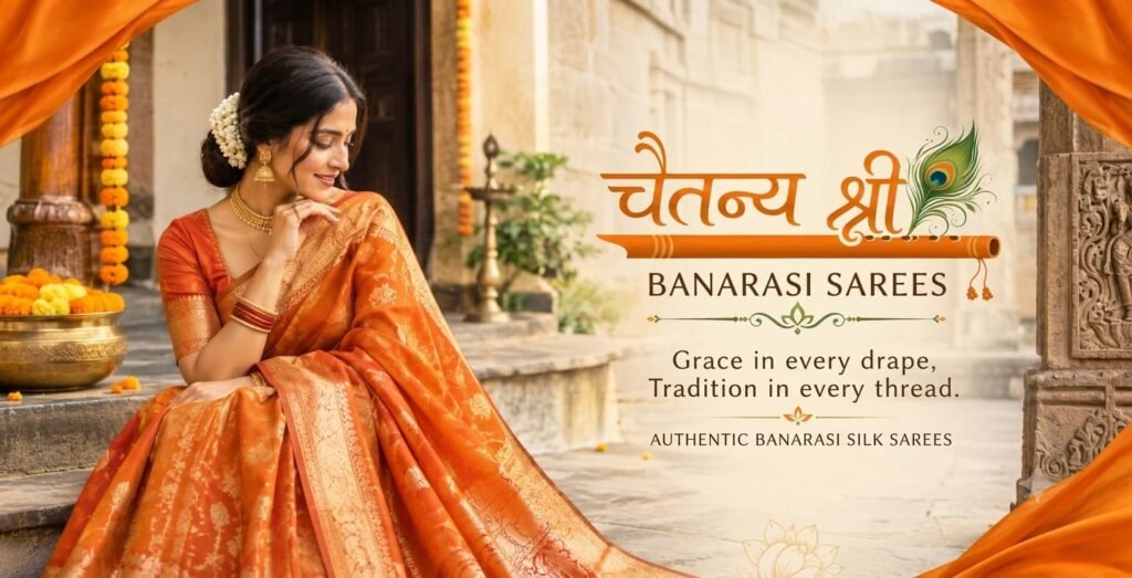 Best Banarasi saree shop in Varanasi featuring Katan silk saree